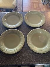 Longaberger Woven 10 1/4 Sage Green Dinner Plates Set Of 4 New picture