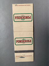 Vintage 1970s-1980s Ponderosa Restaurant Logo Matchbook Cover 70s 80s Vtg picture