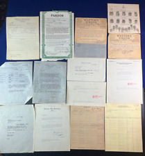 1930s FBI Wanted Criminal File Letter Record Signed Pardon Fingerprint Vntg picture