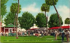 Postcard Vintage 1957 Sunshine Pleasure Club St. Petersburg Florida Collectible picture