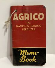 Vintage Agrico 1939 Advertising Fertilizer Memo Notebook Calendar Written Notes picture