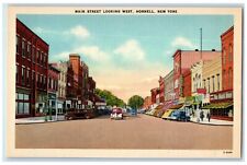 c1910's Main Street Looking West Cars Franklins Hornell New York NY Postcard picture