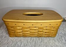 Longaberger Long Tissue Basket with protector and lid 2000 picture