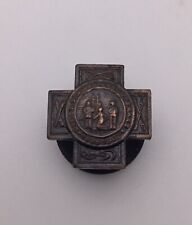 Spanish American War Veterans Bronze Lapel Pin-USS Maine Savaged Material Made picture