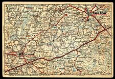 LATVIA Rauna Smiltene Postcard 1930s Railway Map #24 picture