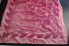 Vintage Hawaii Souvenir Sheer Pink Scarf picture