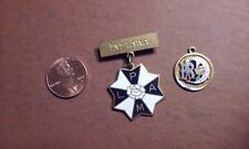 IOOF Vintage Ladies Auxiliary Patriarchs Militant LAPM Indiana Pin Medal & Charm picture