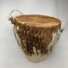 Handmade Cowhide / Goat Skin Hand Drum 4.5 x 5 in African Or Native American picture