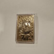 Vintage 1999 Burger King Pokemon 23k Gold Plated JIGGLYPUFF Trading Card picture