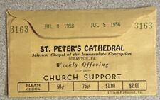 1956 St. Peter's Cathedral Parish Weekly Offering Envelope Scranton PA picture