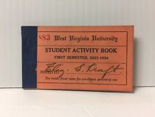 1923-24 West Virginia University Student Activity Book Event Coupons -- 