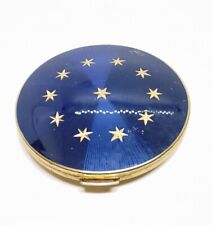 Stratton Blue and Gold Star-Vintage Ladies Powder Compact picture