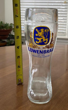 Vintage Lowenbrau Beer Clear Glass Boot Glass, 7.5