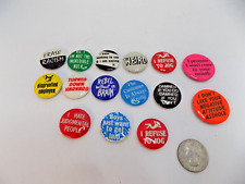 (15) Vintage Lot Pinback Buttons Hippie Counterculture All Very Good 80s (1) picture