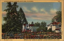 Santa Rosa California Luther Burbank's Gardens and grave site ~ postcard sku337 picture