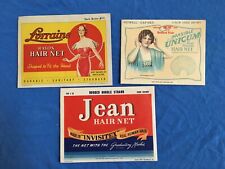 Antique HAIR NET Collection Original Packaging 1920s-40s Jean Lorraine Fitwell   picture