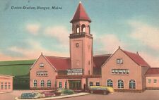Vintage Postcard 1930's Union Station Bangor Maine ME picture