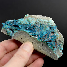 3.9in 91g RARE Chrysocolla Shattuckite Copper Crystal Slab, Indonesia picture