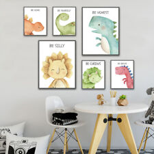 Dinosaur Art Print Nursery Quotes Canvas Wall Art Painting Nordic Kid Home Decor picture