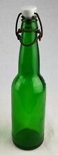Antique C. Schmidt & Sons Green Beer Bottle Original Porcelain Stopper Phila PA picture