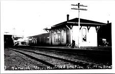 Vtg Harwich Massachusetts Railroad Station Train Depot RPPC Postcard picture