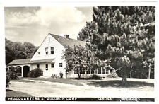Vintage RPPC Headquarters at Audubon Camp Sarona Wisconsin c1959 A5 picture