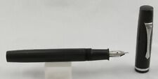 Vintage Japanese Black Hard Rubber Eyedropper-Fill Fountain Pen -1940s -Flex Nib picture