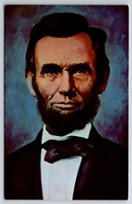 c1960s Abraham Lincoln Portrait Face President US Vintage Postcard picture
