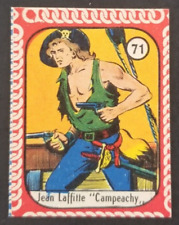 Pirate Jean Lafitte 1940's-1950s Italian Foreign MINI Card #71 (NM) picture