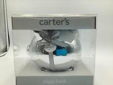 Carters Smiley Happy Piggy Bank Chrome Silver SmileyHappy Collectable picture