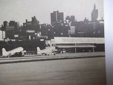 Vintage Jumbo Postcard, TWA, Kansas City Airport, Planes and Skyline, 1950 - 60 picture