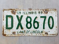1965 Illinois IL License Plate DX 8670 picture