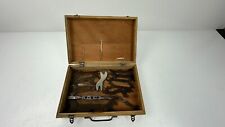Vintage Lot of 12 Tools Set & Wood Tool Box Case Specialty Monkey Wrenches picture