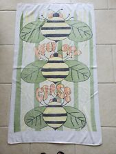 Vintage 1970's Keep Off the Grass Bumblebee Beach Towel picture