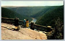 Postcard View from Safety Wall Cooper's Rock Cheat River Gorge Morgantown WV picture