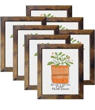 8x10 Picture Frame Rustic Brown Frames Fits 8 by 10 Inch Prints Wall Tabletop picture