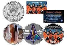 SPACE SHUTTLE COLUMBIA STS-107 In Memoriam JFK Half Dollar U.S. 3 Coin Set NASA picture