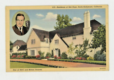 Vintage Postcard  FAMOUS PEOPLE     BOB HOPE & RESIDENCE  LINEN  UNPOSTED TEICH picture