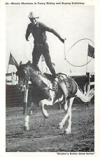 Stryker's Rodeo Gloss Series Postcard 23 Montie Montana Fancy Riding & Roping picture