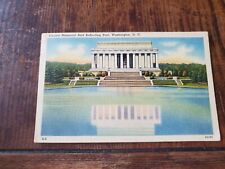 Vintage Color Linen Postcards Lincoln Memorial & Reflecting Pool Washington DC picture