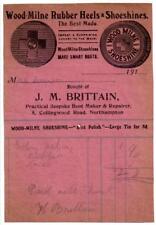 c.1910's Billhead - J.M.BRITTAIN BOOT MAKER - Northampton - Wood Milne Ephemera picture
