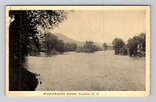Unadilla NY-New York, Susquehanna River Vintage Souvenir Postcard picture