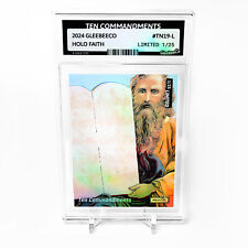 TEN COMMANDMENTS TABLETS Holographic Card 2024 GleeBeeCo #TN19-L LIMITED to /25 picture