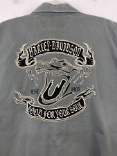 Harley Davidson Sleeveless Cutoff Shirt Men’s XL Embroidered Gator Biker Wear picture