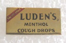 Vintage Luden's Medicated Menthol Cough Drops Advertising Lapel Pin picture