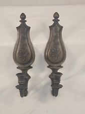 Vintage Pair Of Mid Century Modern Dart Taper Wall Candle Holder/Sconces 4015 picture