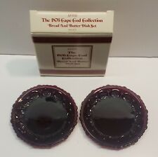 Avon Cape Cod Ruby Red Bread & Butter Dishes NEW Vintage Set Of 2 Plates 5.75
