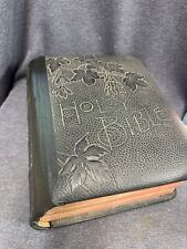 1891 Holman Self Explanatory Pictorial Holy Bible W/ Illustrations picture