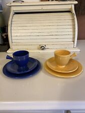 Vintage Fiesta Demitasse Cup and Saucer with Bread Plate Set picture