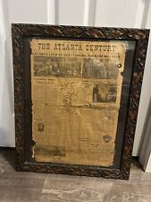 Reprint The Atlanta Century- Sunday,  July 5, 1863 Framed picture